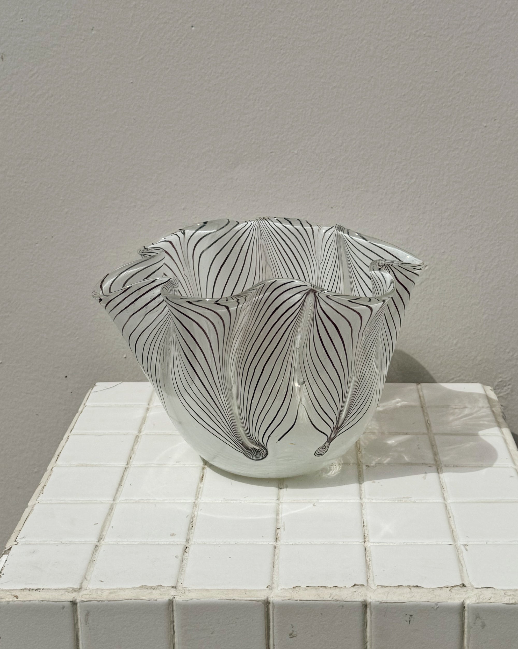 Milk Swirl Kerchief Glass Bowl - Hey Jude