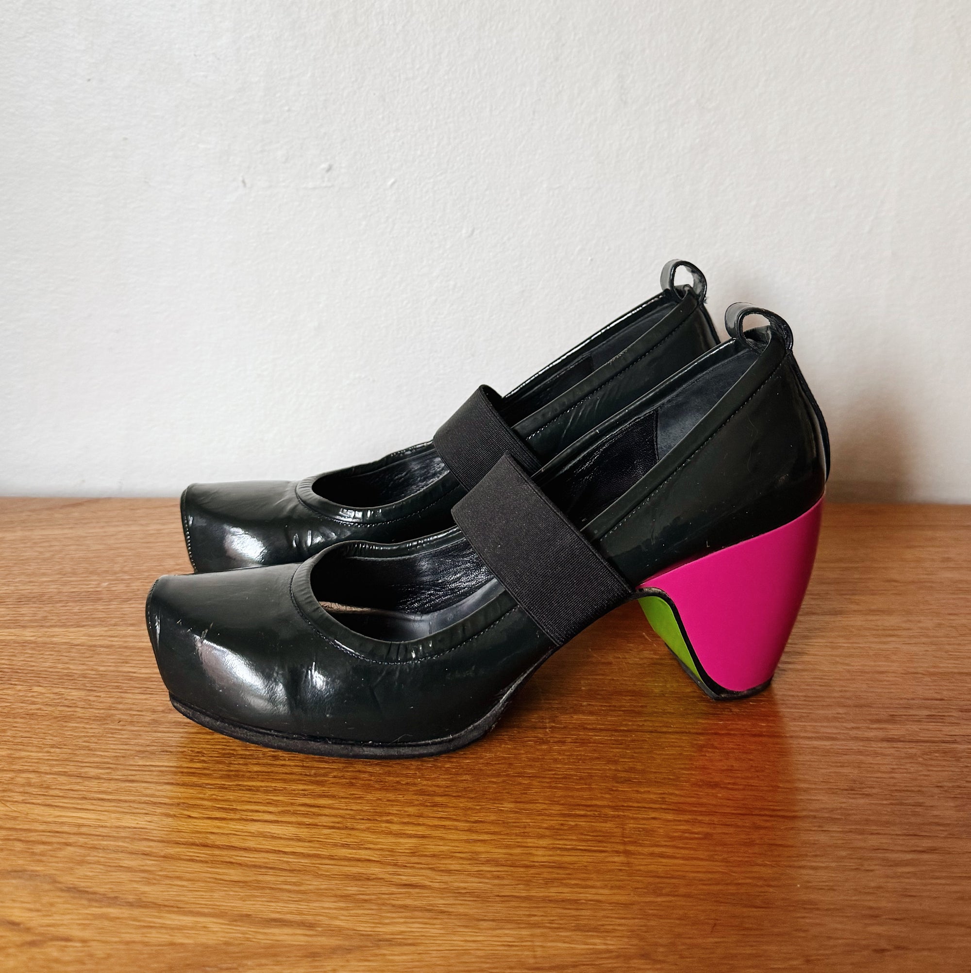 Marc by Marc Jacobs Patent Chunky Heels | Size 36.5 - Hey Jude