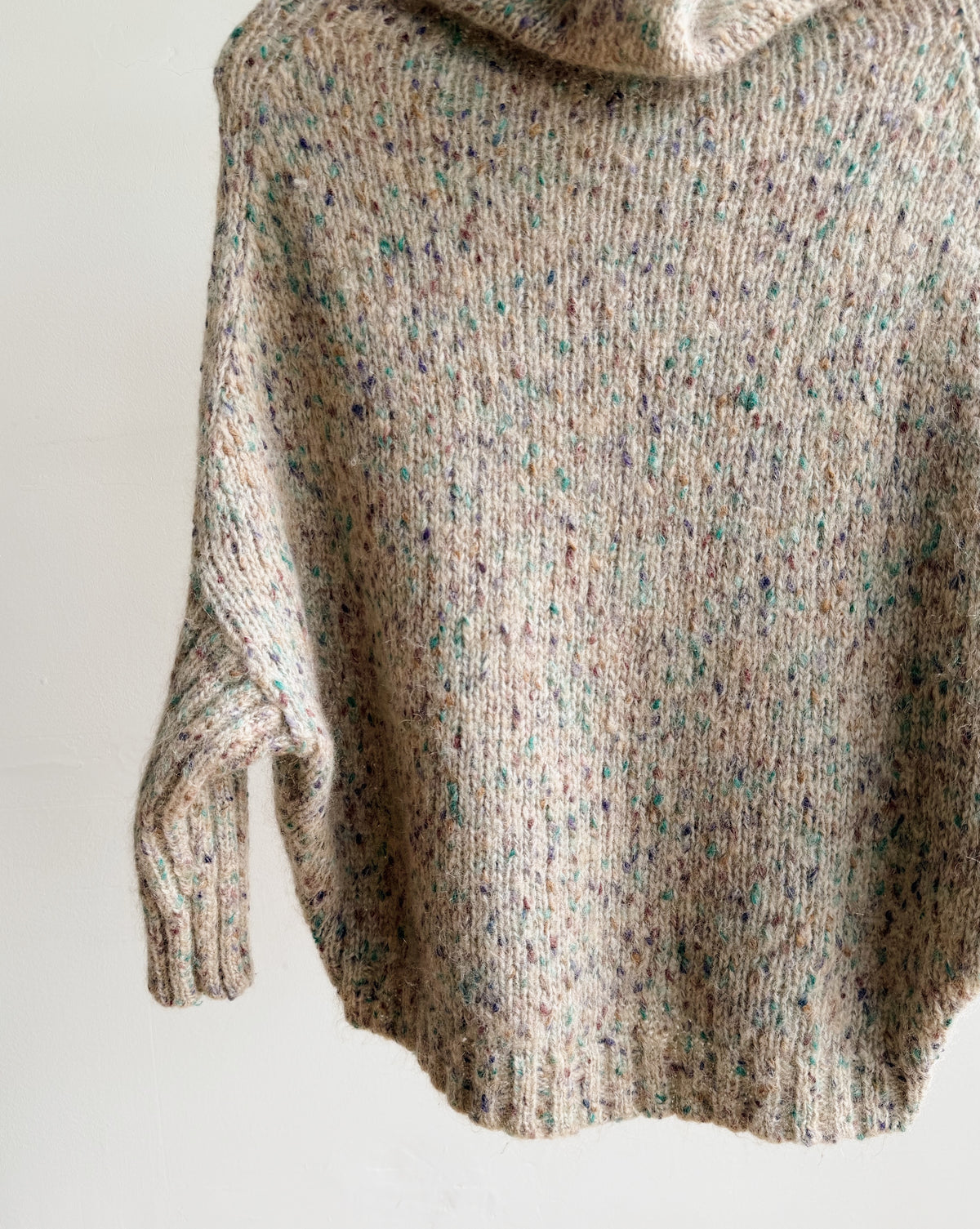 Oat Flecked Cowl Neck Cocoon Sweater - Hey Jude