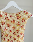 Butter Floral Popcorn Stretch Top