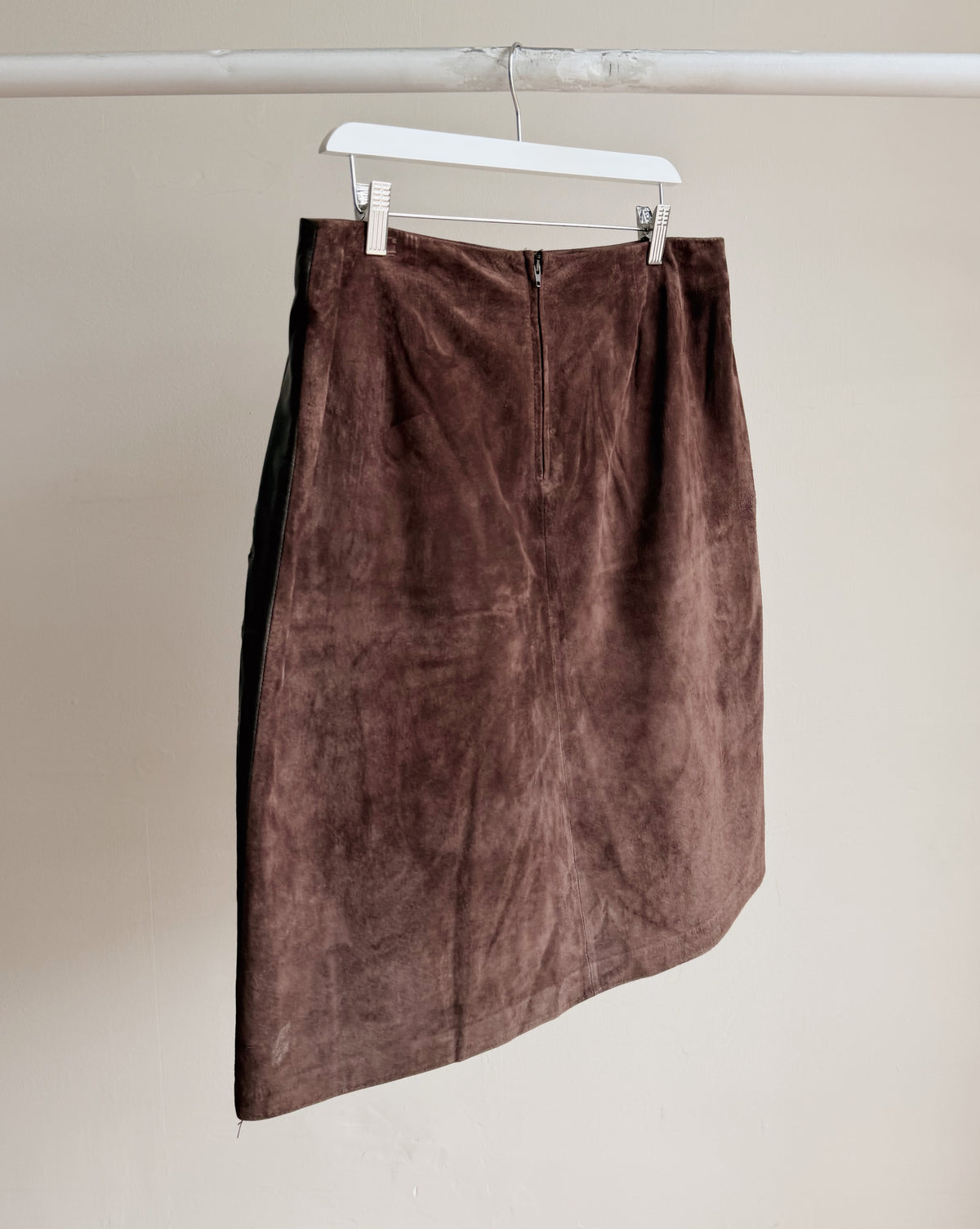 Danier Espresso Leather &amp; Suede Skirt - Hey Jude