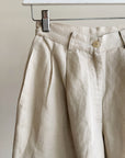 Natural Linen Bermuda Shorts