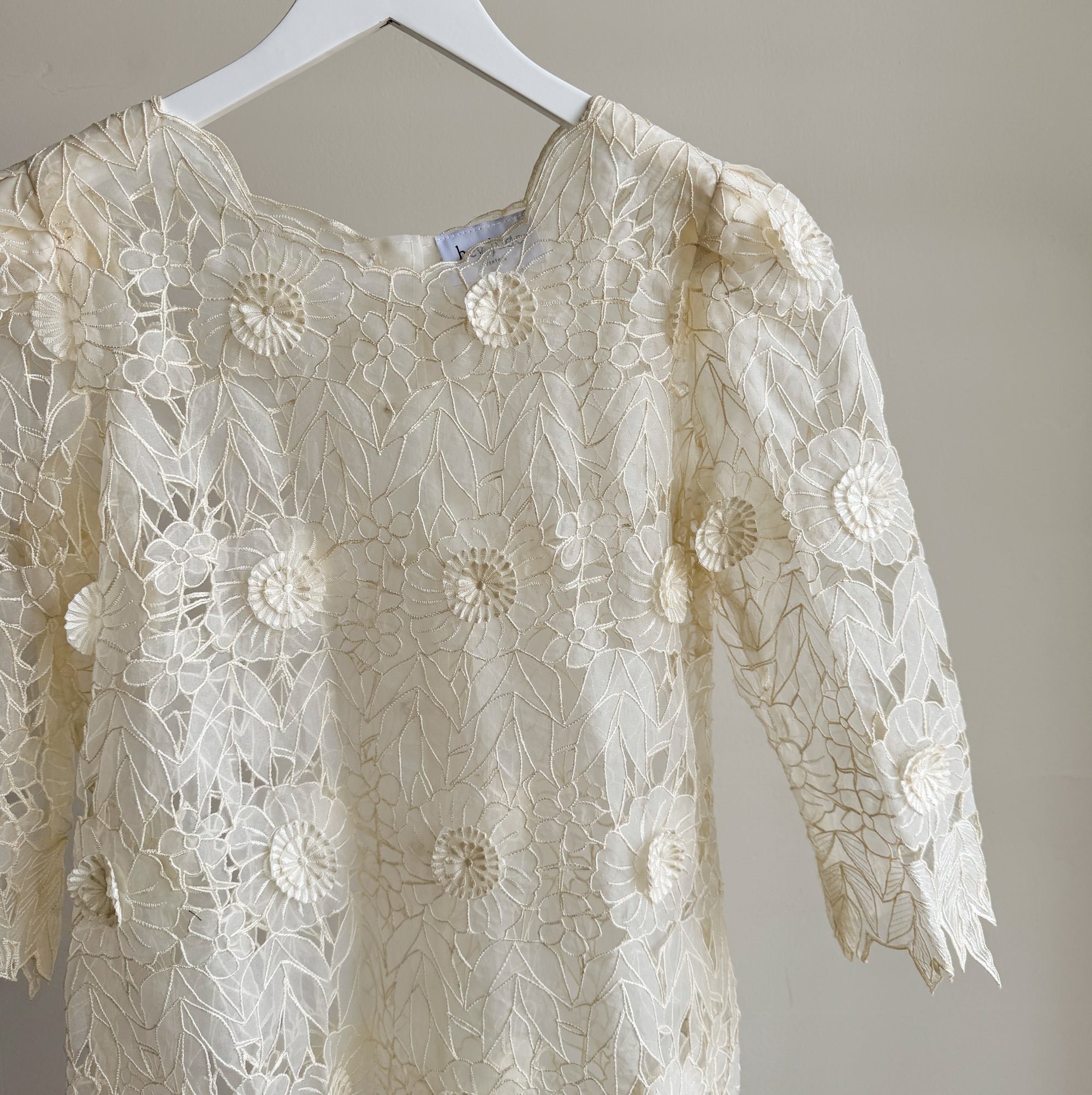 Ivory Embroidered Lace Tunic