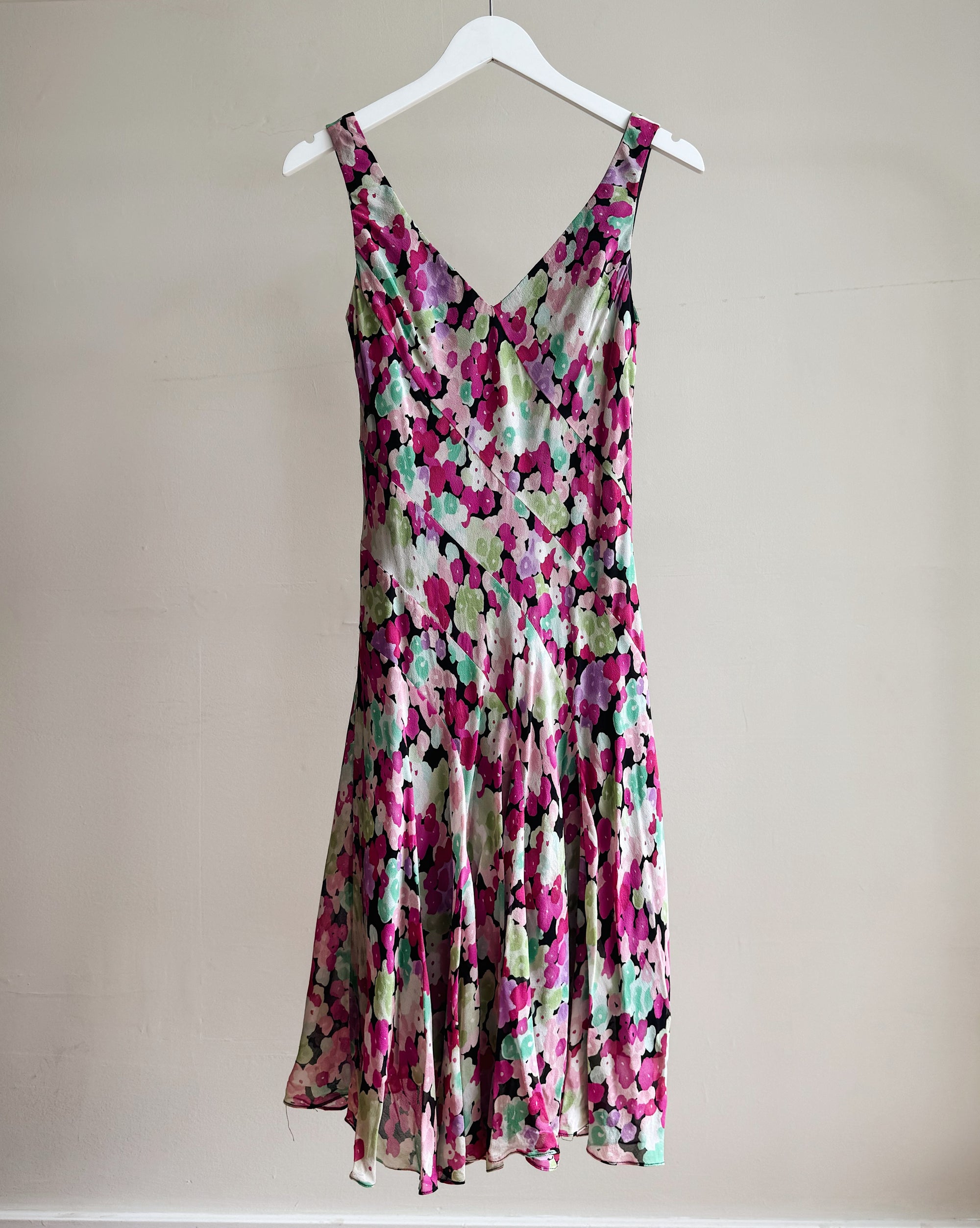Multicolour Blossom Silk Dress