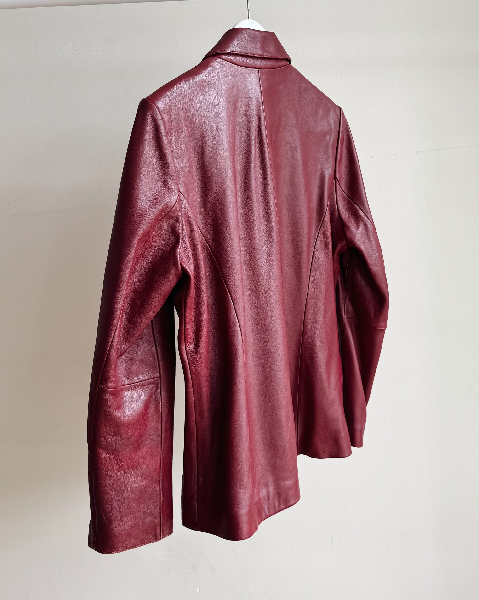 Maroon Soft Leather Jacket - Hey Jude