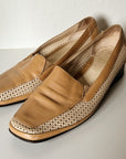 Tan Perforated Leather Loafer | Size 8 - Hey Jude