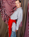 TBCo | Large Merino Triangle Scarf in Red