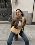 Mas1 | Bruna Leather Crossbody in Crema