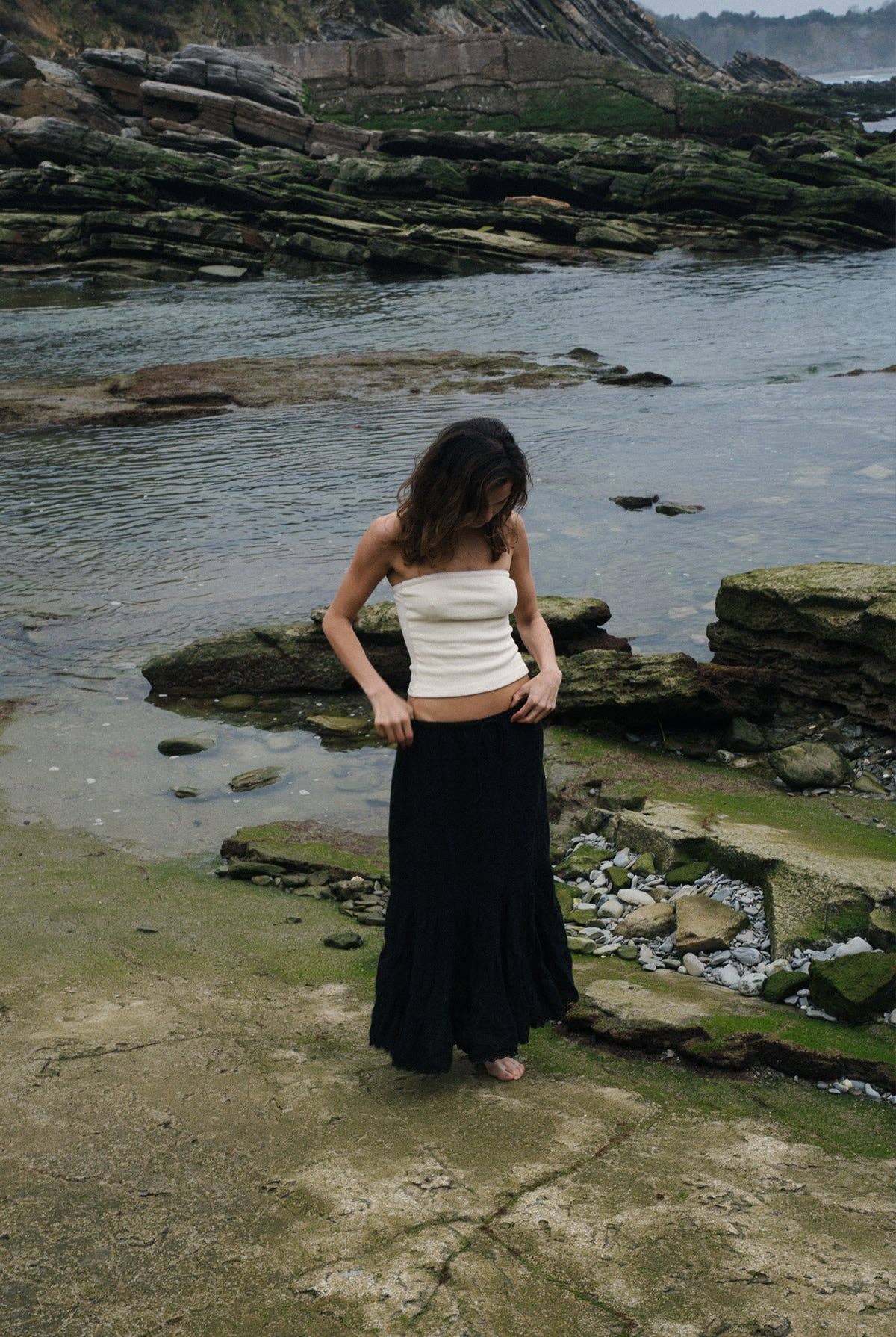 LA RELAXED - Pointelle Tube Top: Creme / S - Hey Jude