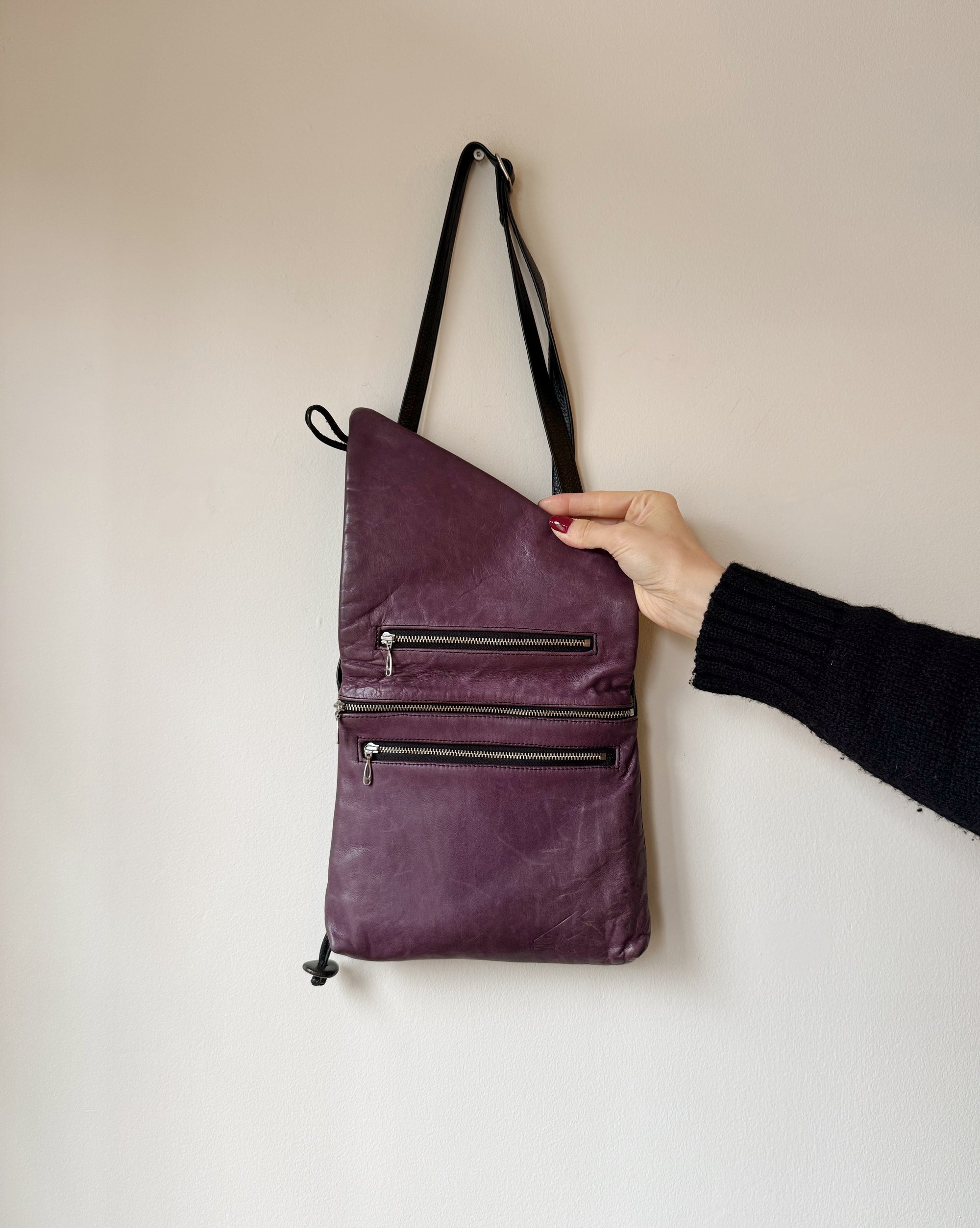 Two Tone Leather Cross Body Bag - Hey Jude