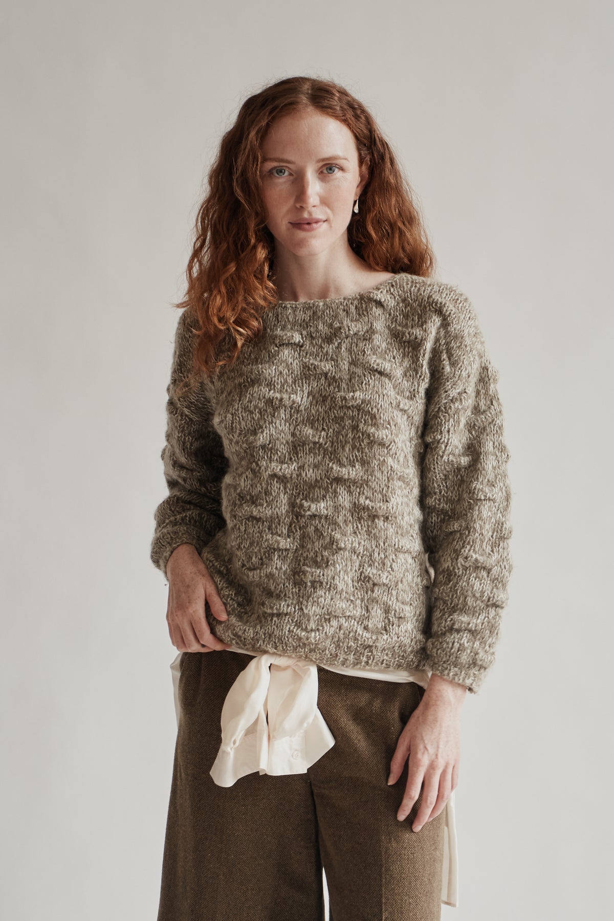 Sage Chunky Mohair Knit Sweater - Hey Jude