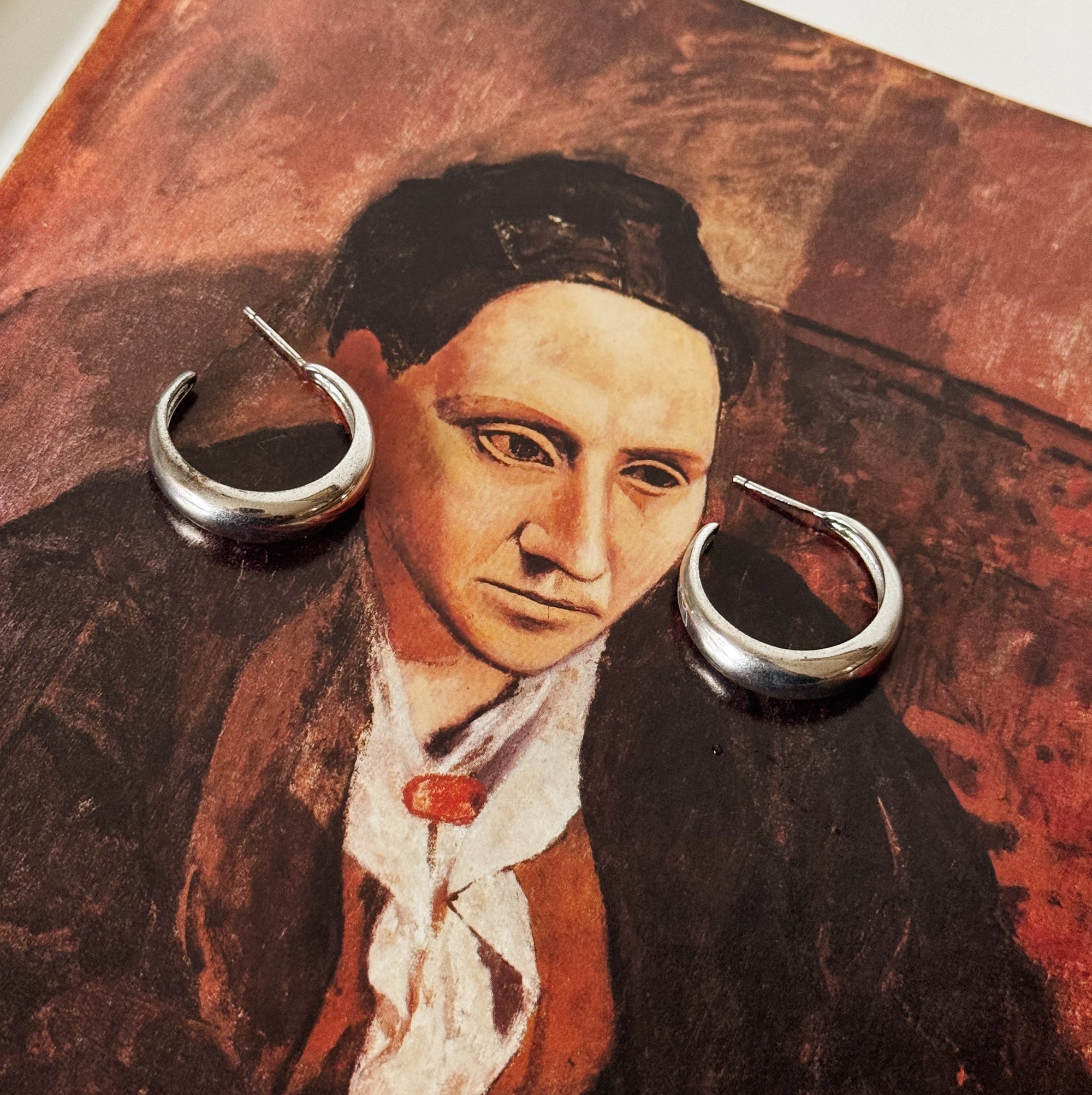 Curved Sterling Silver Hoop Earrings - Hey Jude