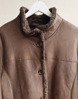 Espresso Sheepskin Leather Jacket