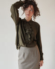 Houndstooth Classic Wool Skirt