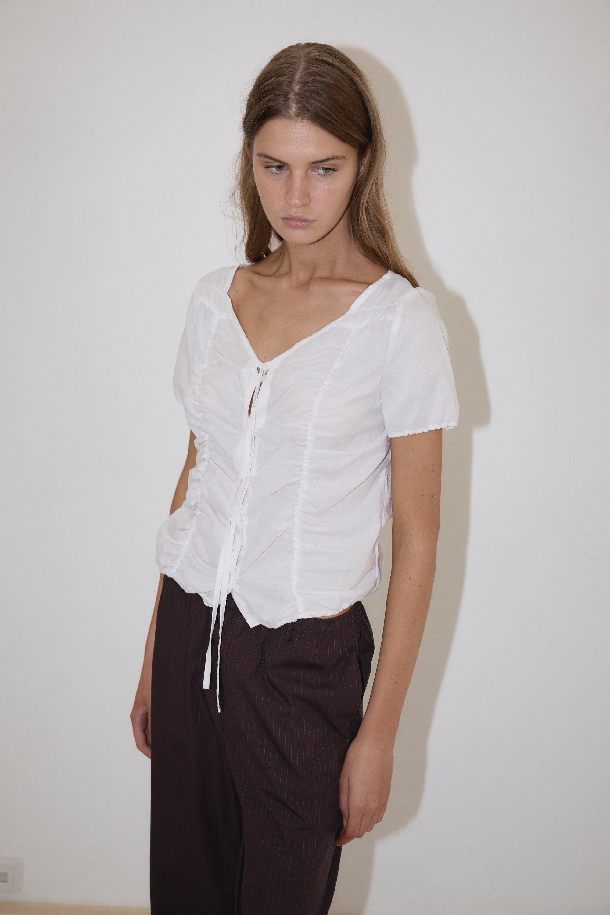 Deiji Studios | Crinkle Top in White - Hey Jude