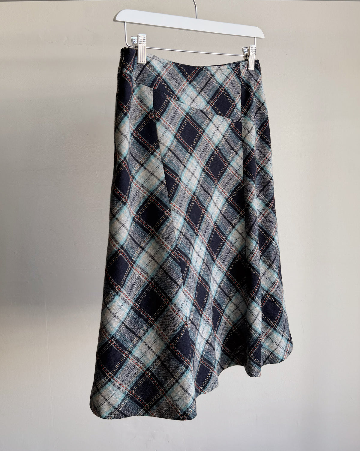 Midnight Plaid A-Line Skirt