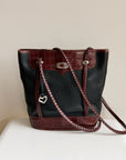 Black + Auburn Braided Leather Tote