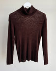 Umber Ribbed Turtleneck