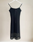 Black Crochet Babydoll Dress