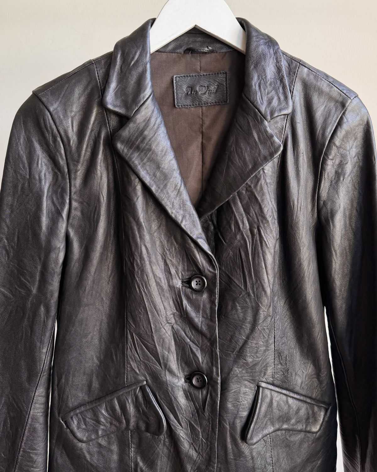 Raven Leather Blazer Jacket - Hey Jude