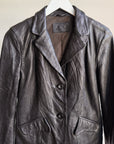 Raven Leather Blazer Jacket - Hey Jude