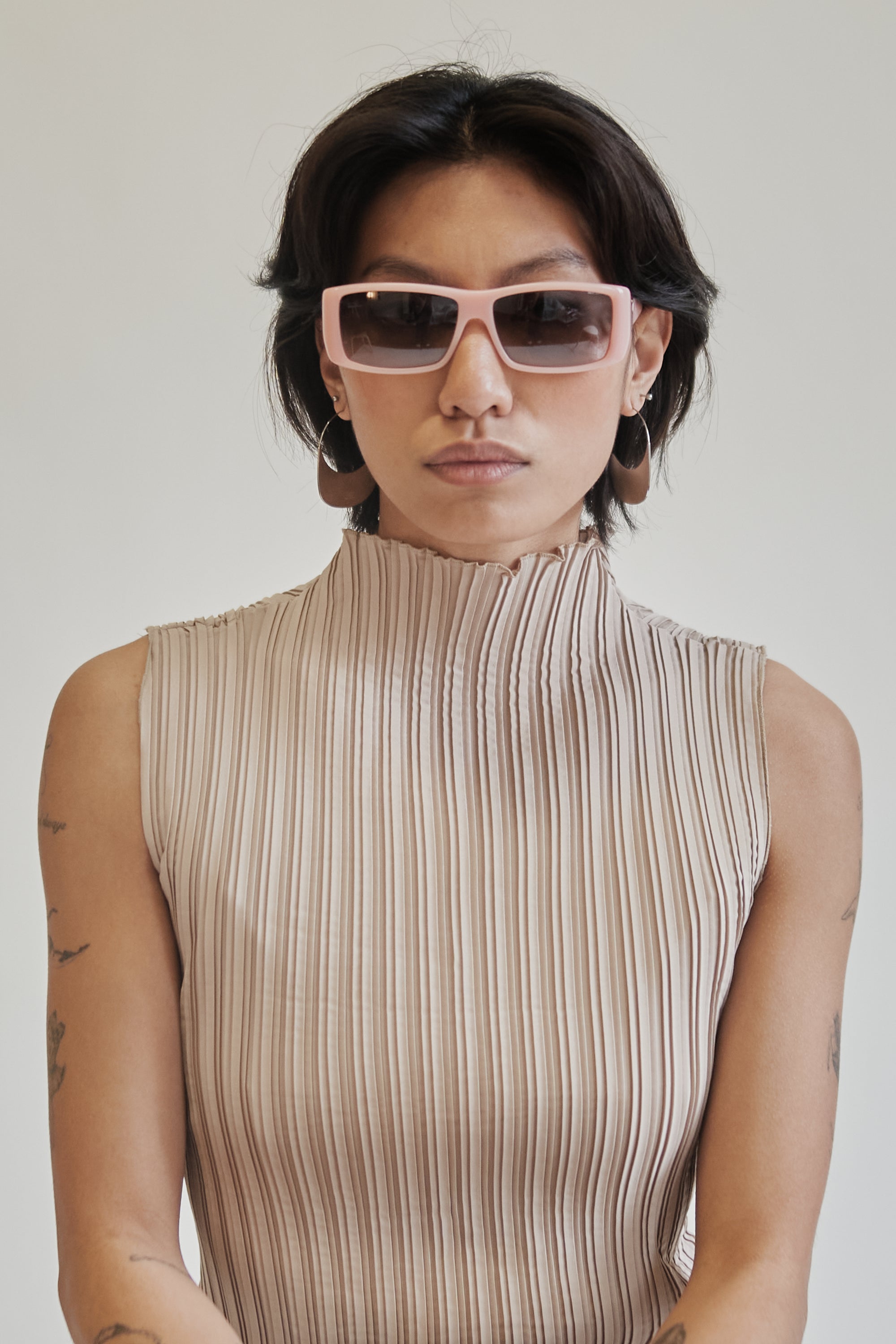 D&amp;G Blush Pink Y2K Logo Sunglasses - Hey Jude