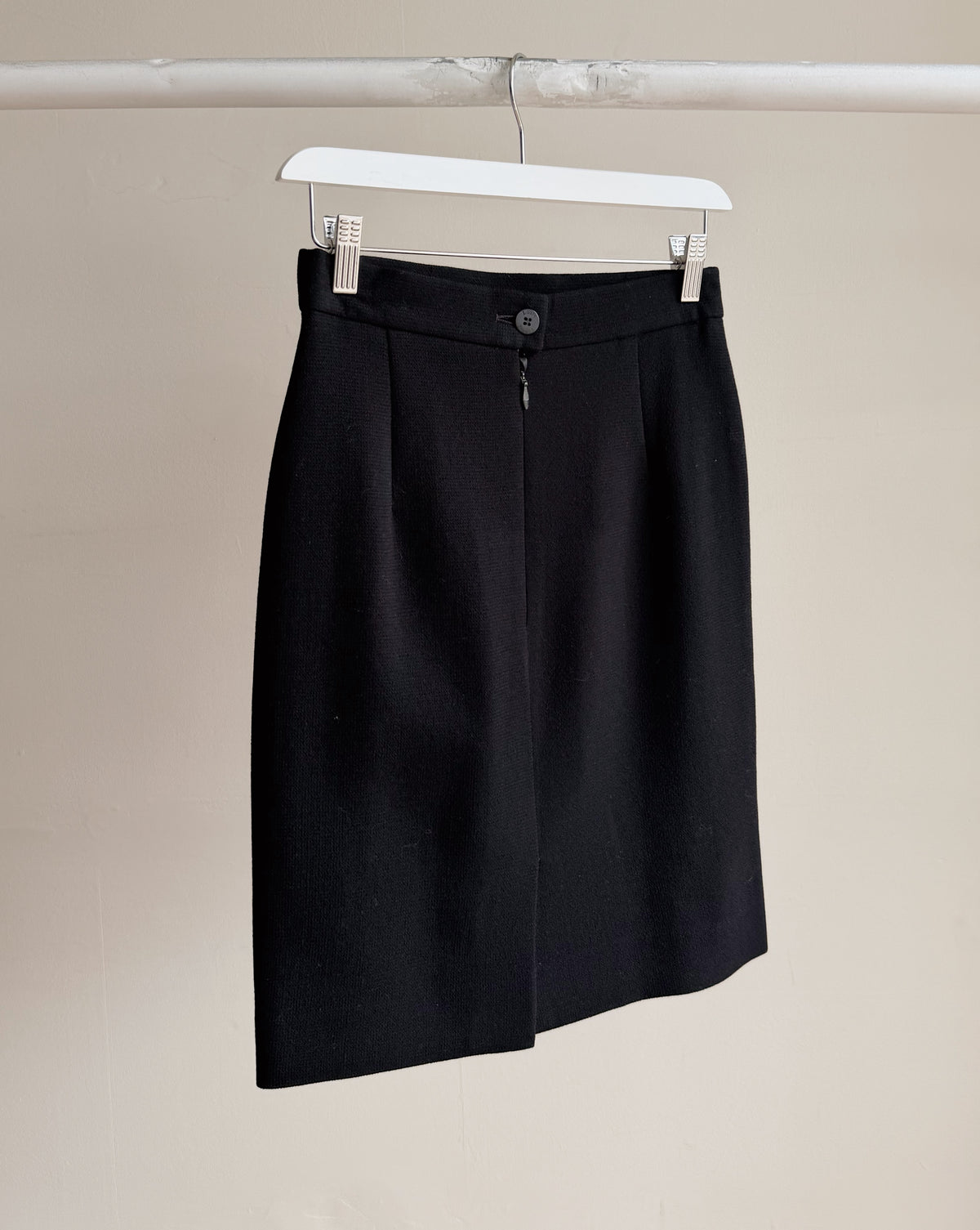 Louis Feraud Black Classic Wool Skirt - Hey Jude