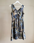 Dusty Blue Floral Babydoll Dress
