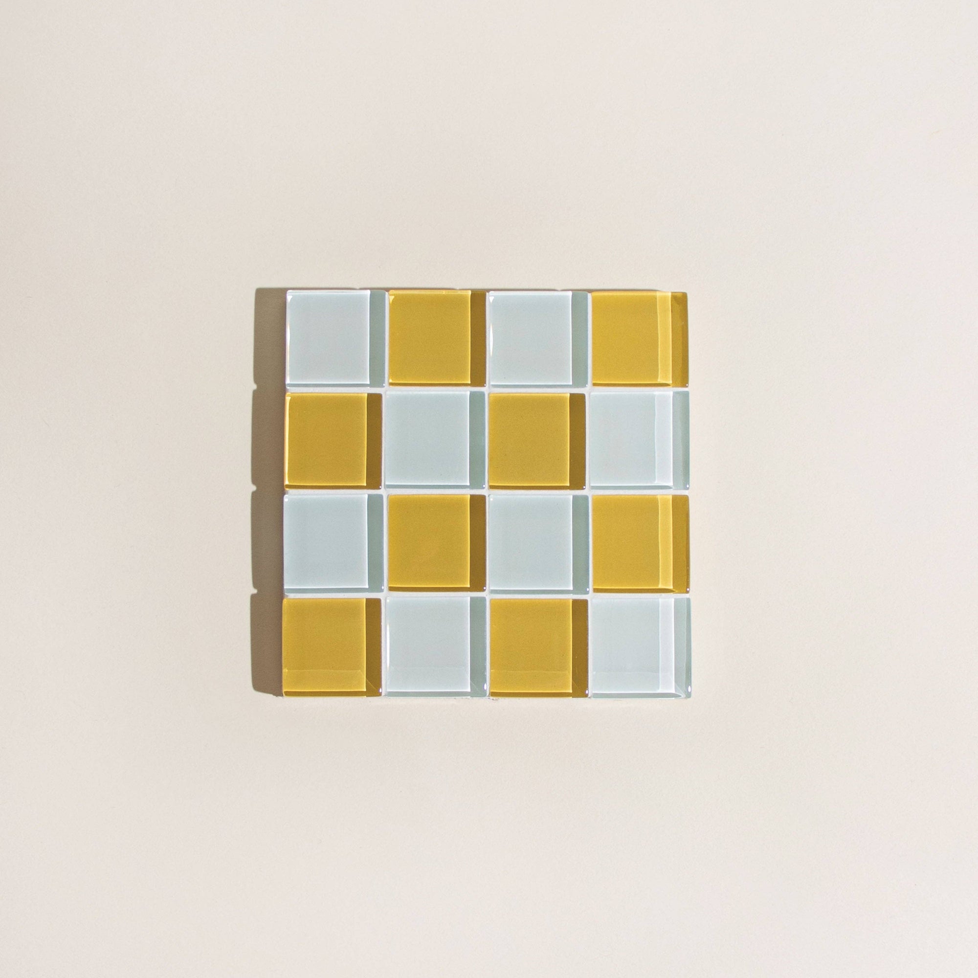 Subtle Art Studios | Glass Tile Coaster in Honey Milk Chocolate - Hey Jude