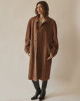 Tobacco Cashmere Belted Slouch Coat