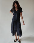 Sheer Midnight Maxi Dress