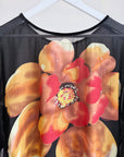 Black Sheer Silk Y2K Cape Top