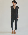 Chloe Black Cropped Trousers