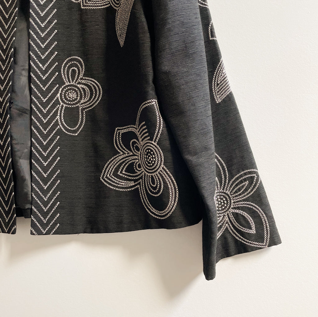 Obsidian Silk Embroidered Jacket