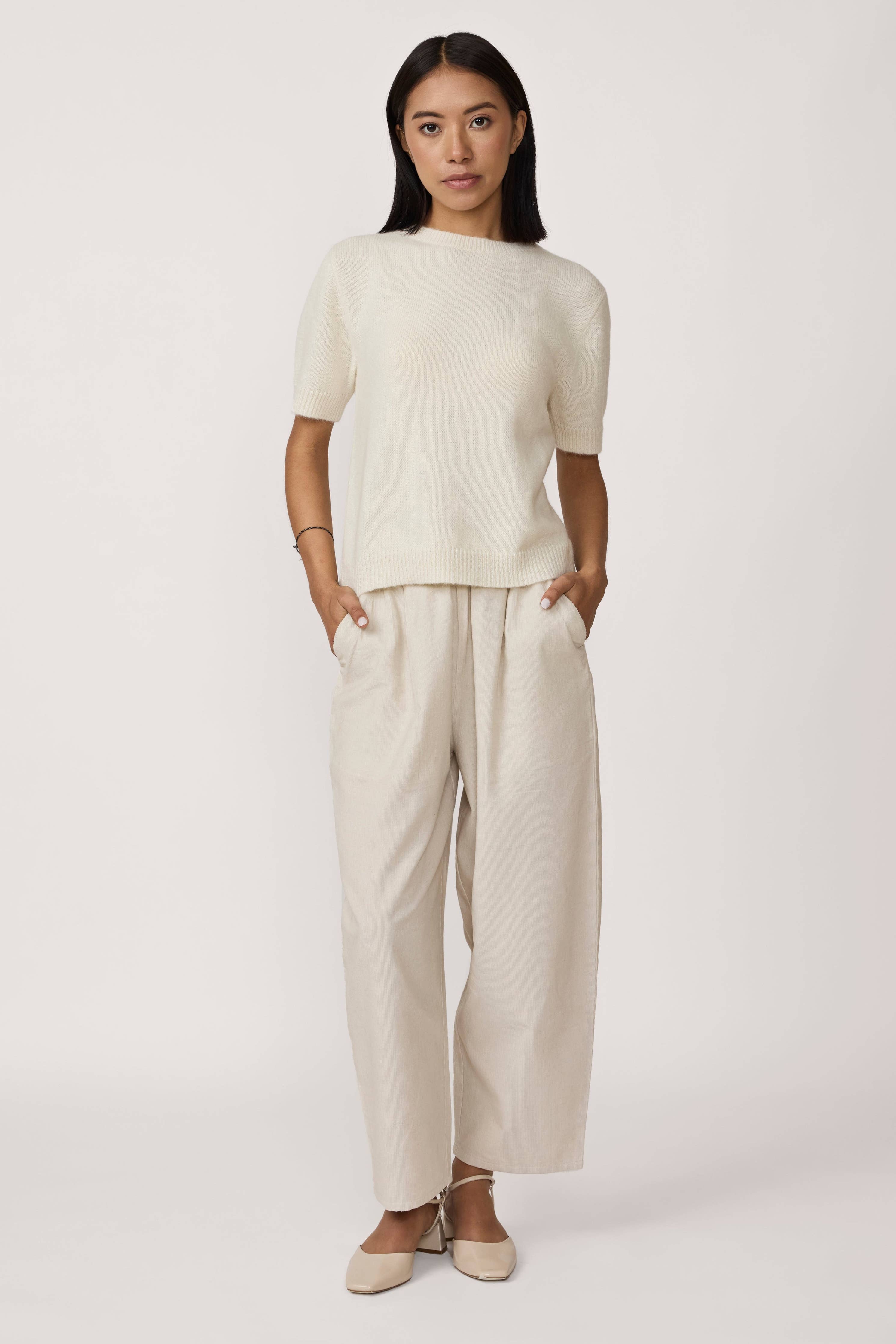 LAUDE the Label | Barrel Leg Corduroy Pant in Ivory – Hey Jude