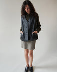 Olive Romantic Ruffle Silk Blouse
