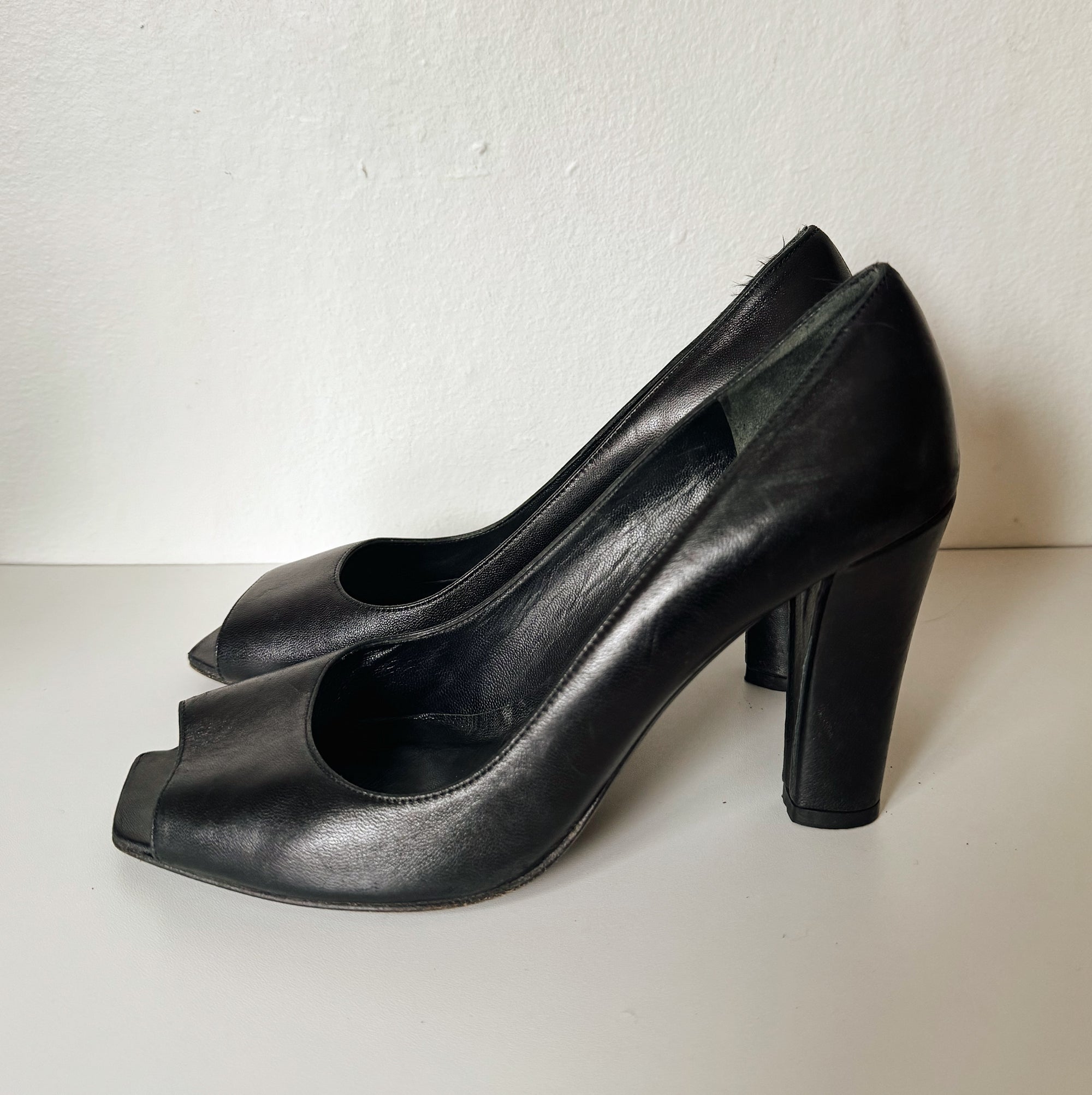 St John Black Peep Toe Pumps - Hey Jude