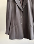 Charcoal Brushed Silk Blazer