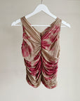 Rose Silk Ruched Top - Hey Jude