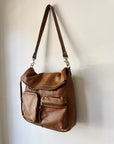 Cognac Utility Shoulder Bag