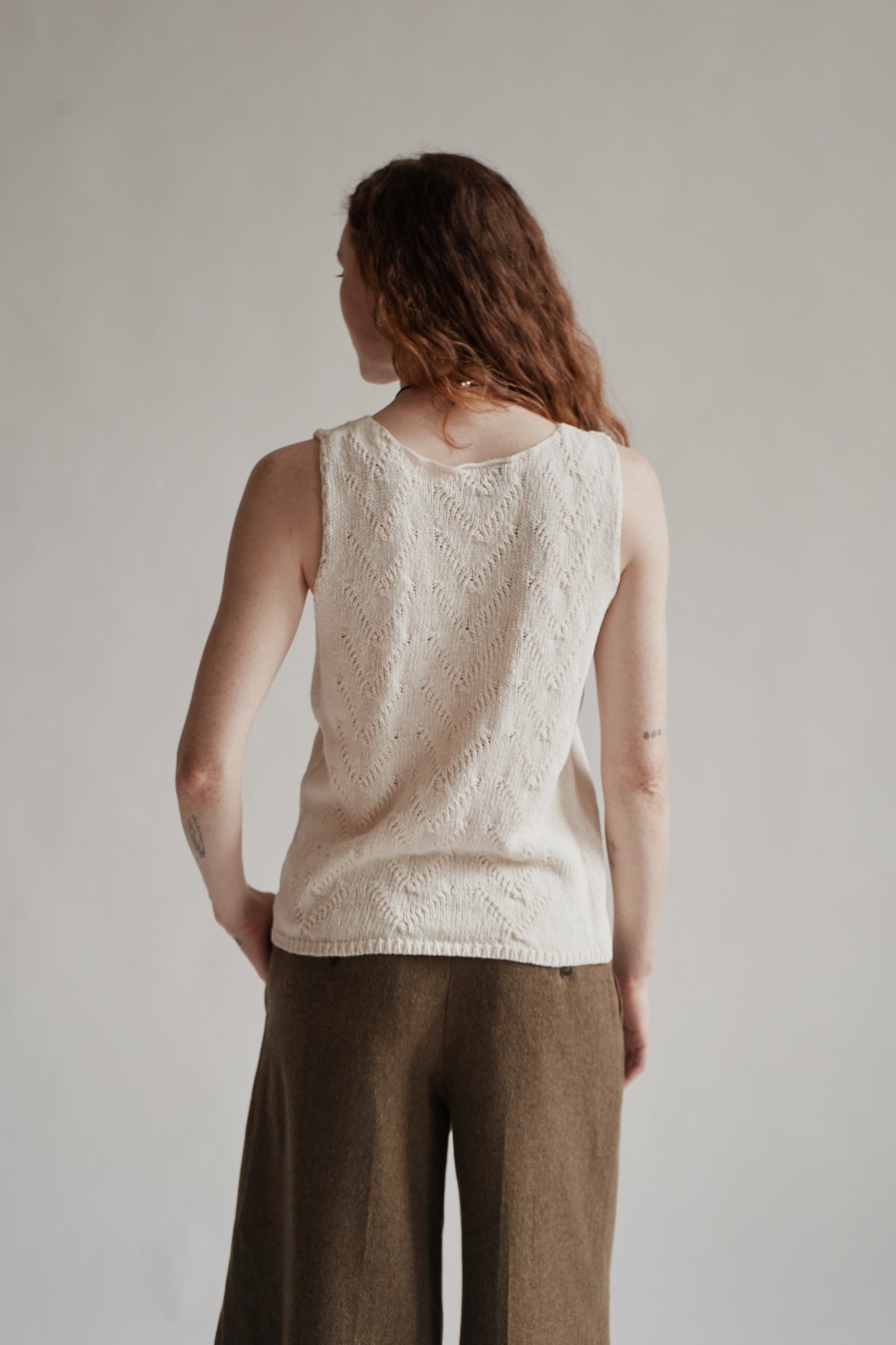 Ivory Knit Linen + Cotton Top