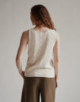 Ivory Knit Linen + Cotton Top