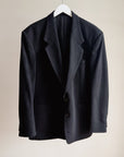 Black Cashmere Wool Blazer Jacket - Hey Jude