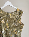 Sage Floral Crinkle Tank