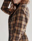Autumnal Wool Plaid Riding Jacket