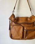 Cognac Utility Shoulder Bag
