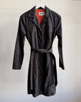 Denim Long Belted Trench Coat