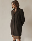 Umber Pinstripe Light Wool Jacket