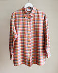 Plaid Silk Button Down Shirt