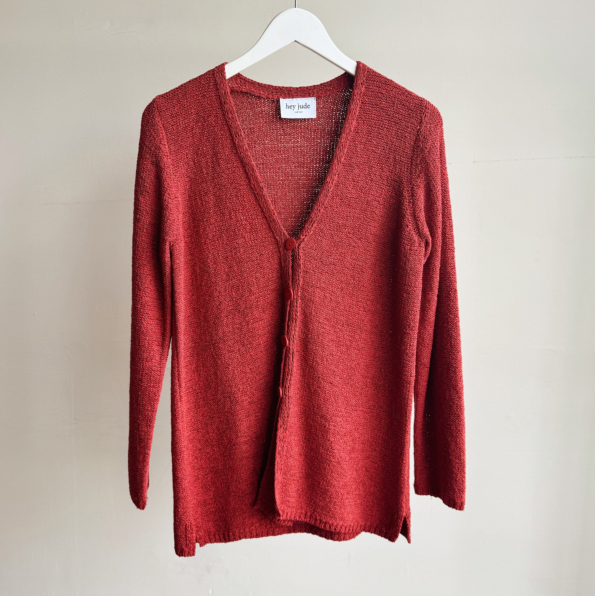 Tomato Silk Knit Cardigan - Hey Jude